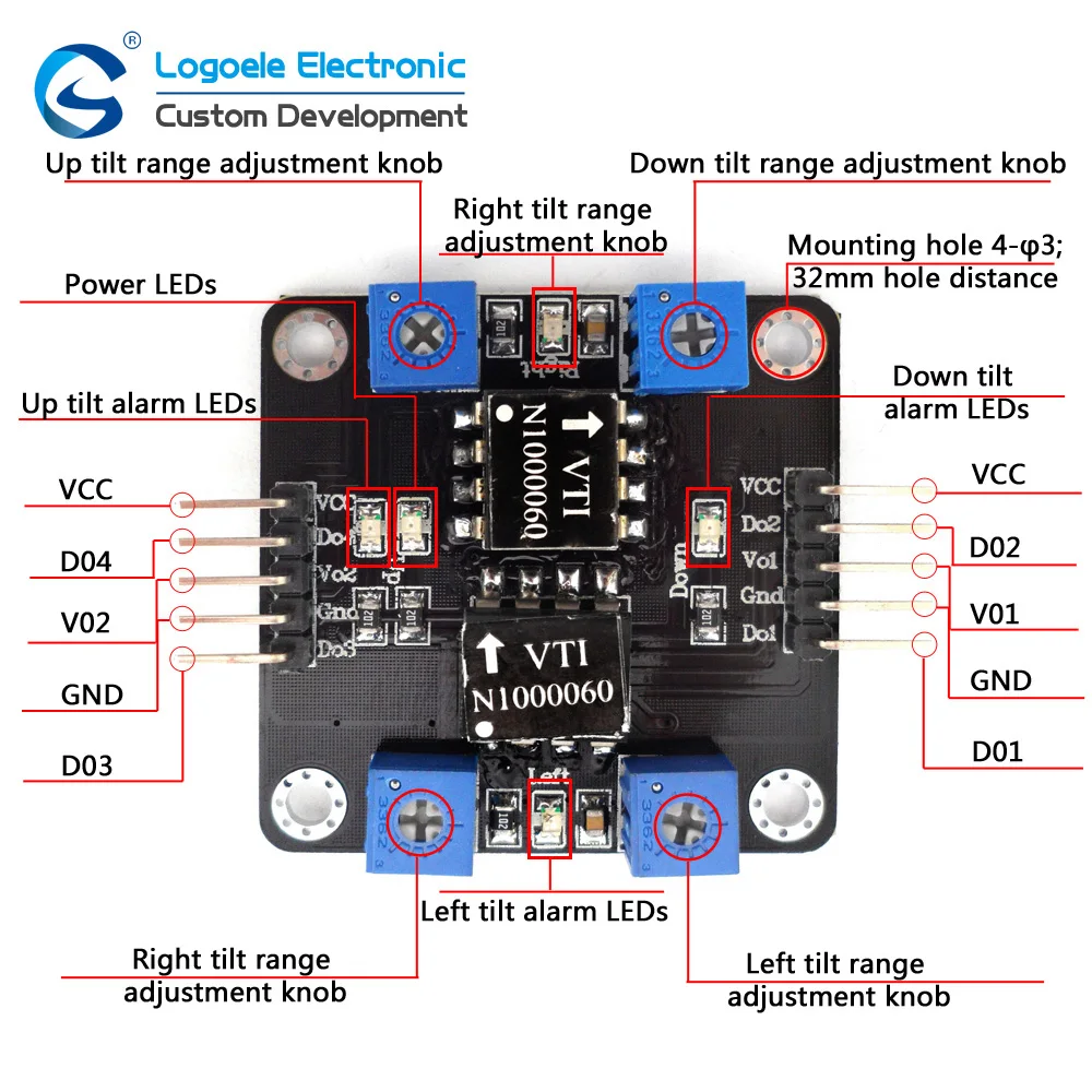 SCA60C skew осевой детектор уровня наклона двухосный датчик модуль|module|module sensor |