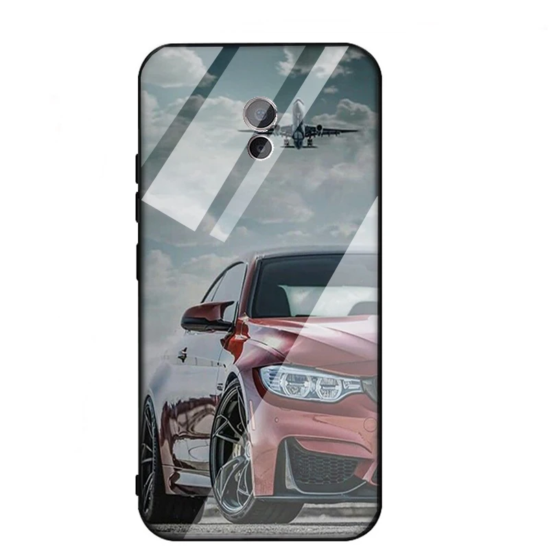 Luxury Glass black edge Phone Case For vivo y97 y93 y83 y85 y79 y75 iqoo v15 xplay6 Full car Cover Shell Caqa with celular logo |