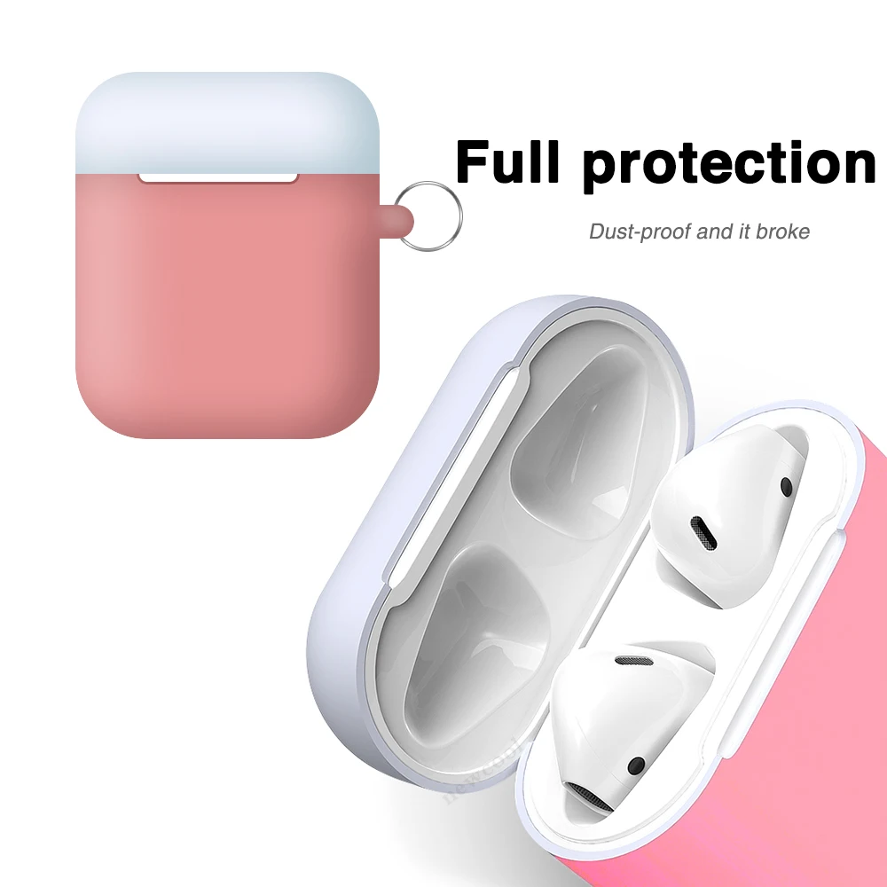 ТПУ Силиконовые Bluetooth беспроводные наушники чехол для Airpods защитный чехол Аксессуары для кожи для Apple Airpods зарядная коробка