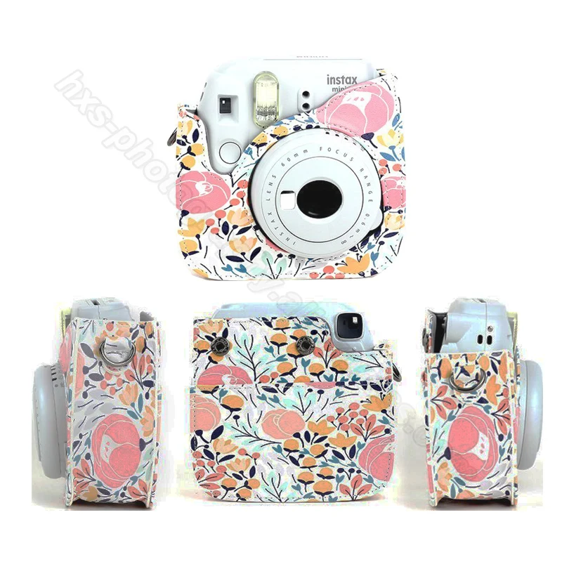 Fujifilm Instax Mini camera красочный чехол для Fuji Instax Mini 9 8 camera из искусственной кожи-розовый, розовый, зеленый, розовый
