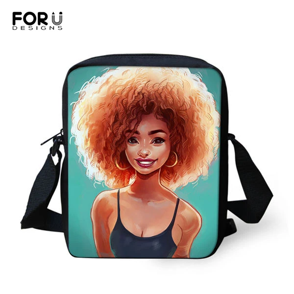 FORUDESIGNS/черные сумки-мессенджеры для девочек с рисунком, модные женские сумки через плечо, мини-закрылки на молнии - Цвет: CDWX944E