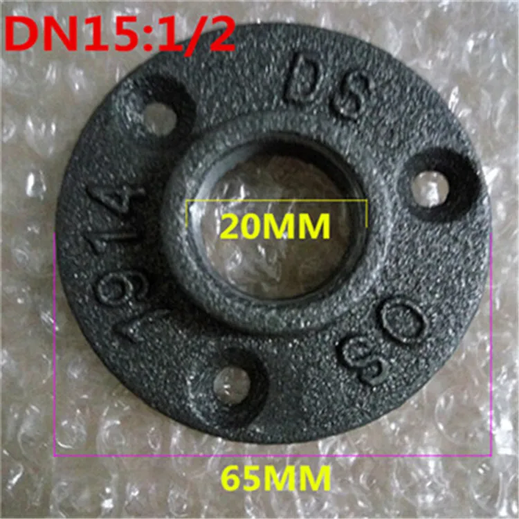 10 шт. DN15 1/" DN20 3/4" чугунные фланцы кованые железные промышленные фитинги для труб выхлопная стена крепление пол фланец кусок