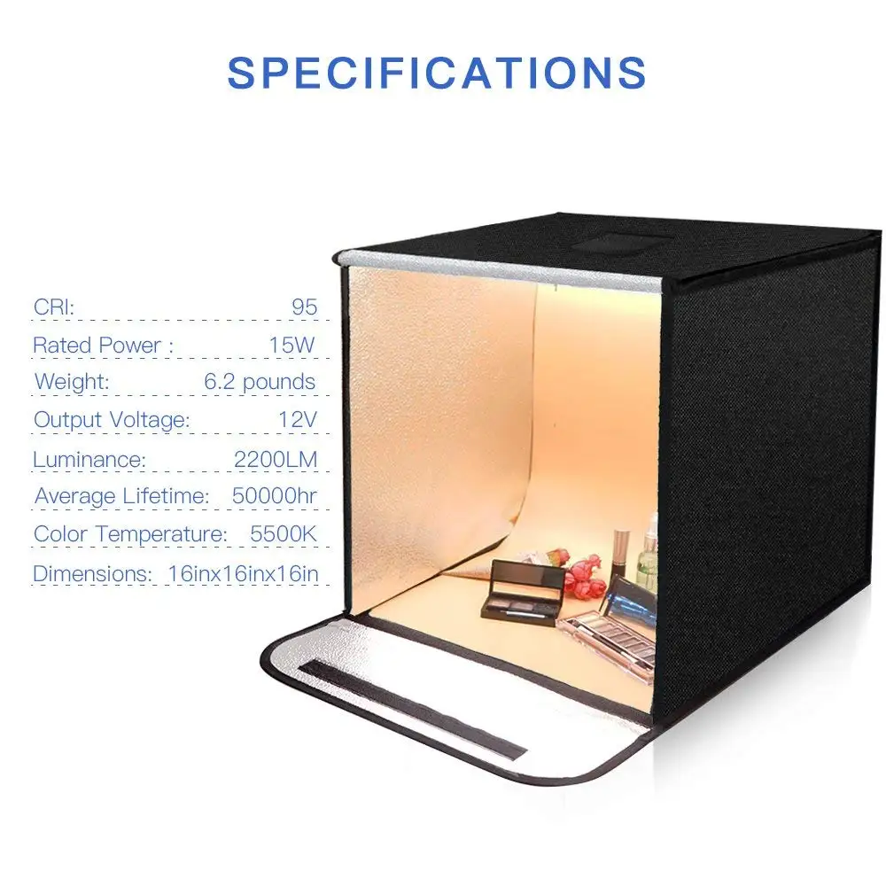 Spash F40 Портативный фотостудия Llightbox 40 см 5500 к CRI95 фотобокс Лайтбокс для фотосъемки палатка Мини Складная студия