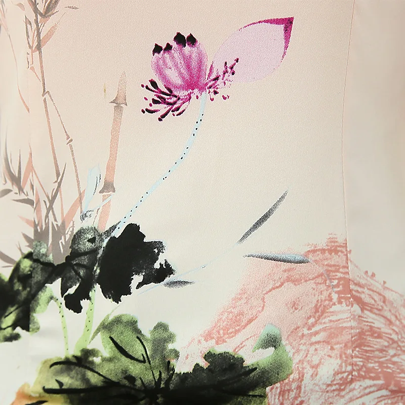 Новинка женское приталенное платье Ципао в китайском стиле без рукавов