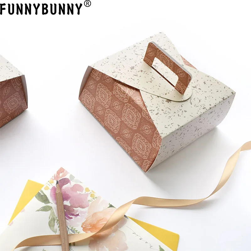 FUNNYBUNNY Складная квадратная цветная коробка для торта выпечки универсальный