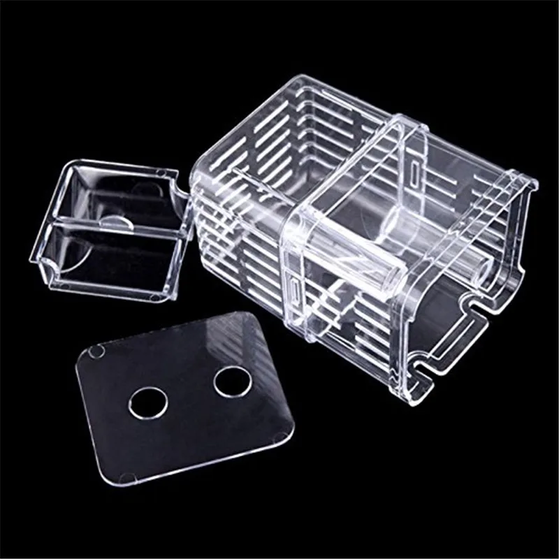 Aquarium Acrylic Fish Breeding Isolation Box Fish Bowls Fish Tank Baby Fish Hatchery Rooms Incubator Reptile Cage with Sucker
