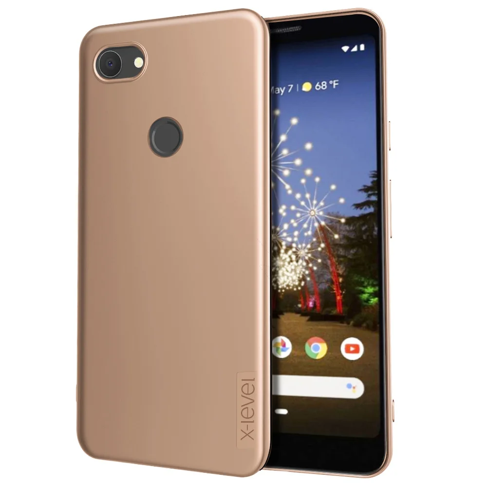 Gold X-Level Мягкий ТПУ чехол для Google Pixel 3 3a XL Роскошный Матовый сенсорный ультра тонкий задний Чехол для телефона для Google Pixel3 чехол 3XL - Цвет: Gold