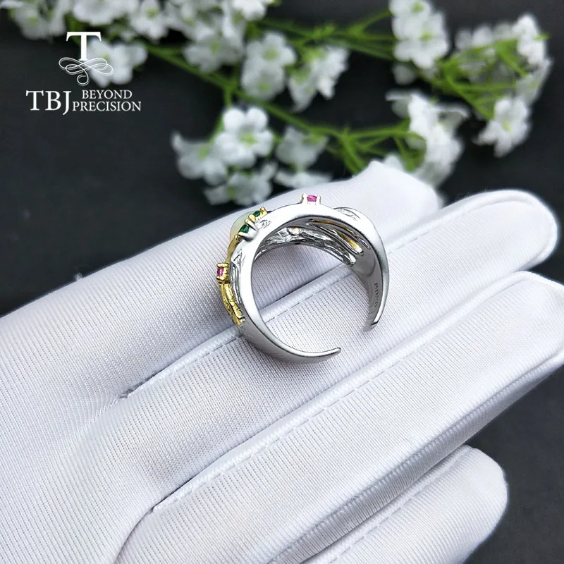 TBJ, дизайн, натуральный этопианский опал ov6* 8 Драгоценное кольцо из стерлингового серебра 925 пробы, хорошее ювелирное изделие для женщин, подарок для жены