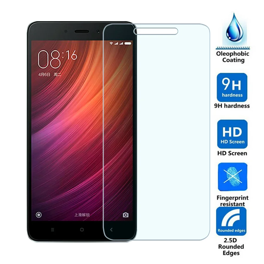 Для Xiaomi Redmi Note 4 Экран протектор 9 H HD Жесткий 2.5D закаленное спереди Стекло для Hongmi