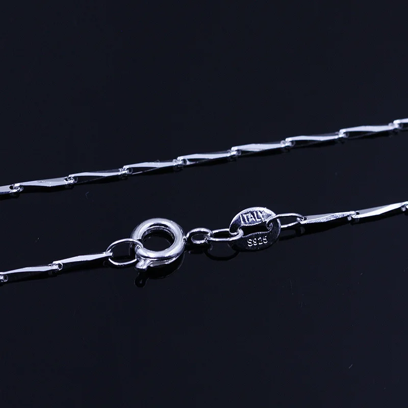 

New 1/1.2MM 925 Sterling Silver Chokers Necklaces for Women Lady Gift Fashion Jewelry 18 inch Chain Necklace Accessories