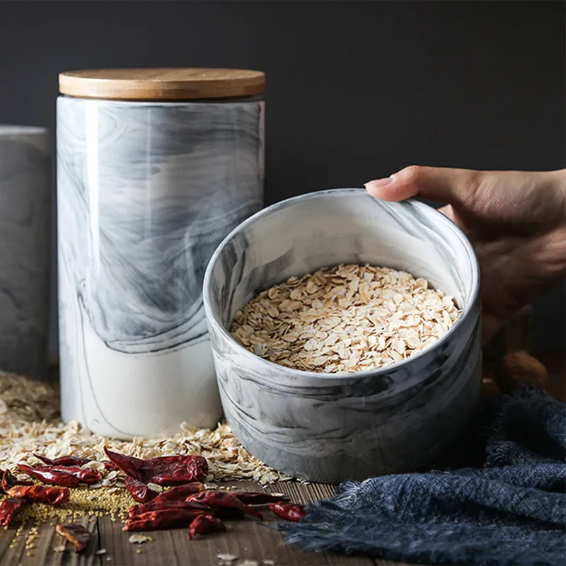 Зерна ящик для хранения бак с деревянной крышкой Кофе банки чая современный