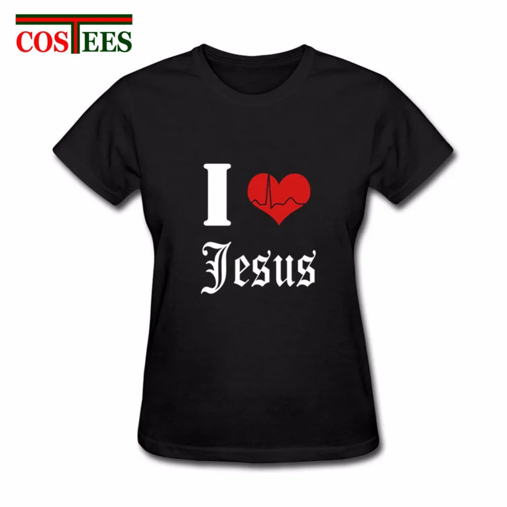 Женская футболка с надписью I Love JESUS Camisa LOVE Jesus для девочек|Футболки| |