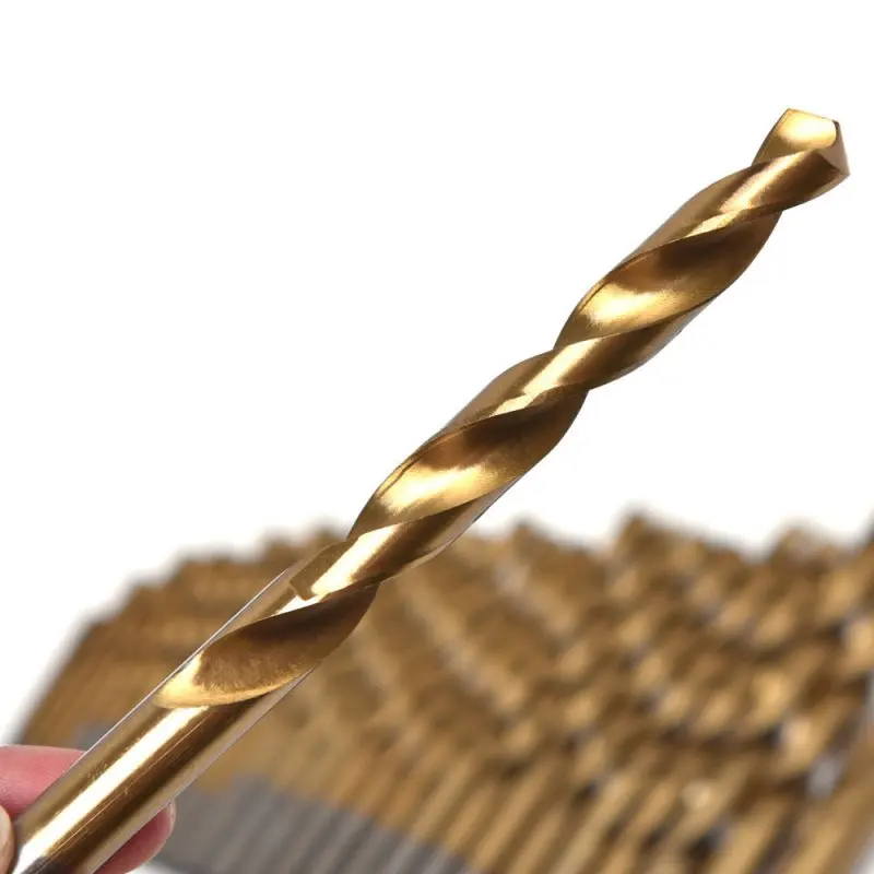 99 Pcs/set 1.5mm - 10mm Titanizing Coated HSS High Speed Steel Drill Bit Tool Set | Инструменты