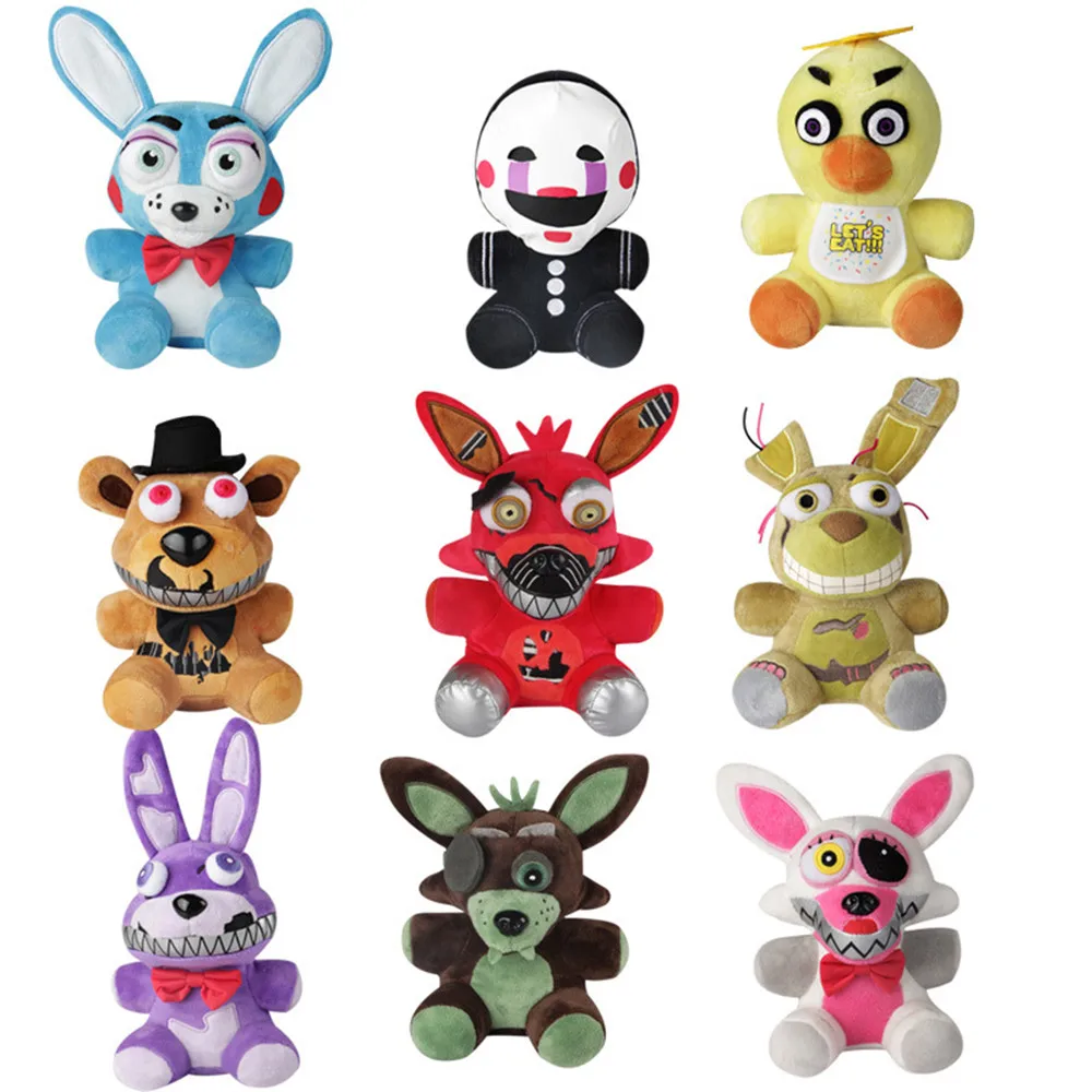 20 см Мультфильм пять ночей у Фредди 4 игрушки FNAF кукла Фредди Fazbear медведь лисица Бонни плюшевые игрушки для детей подарок