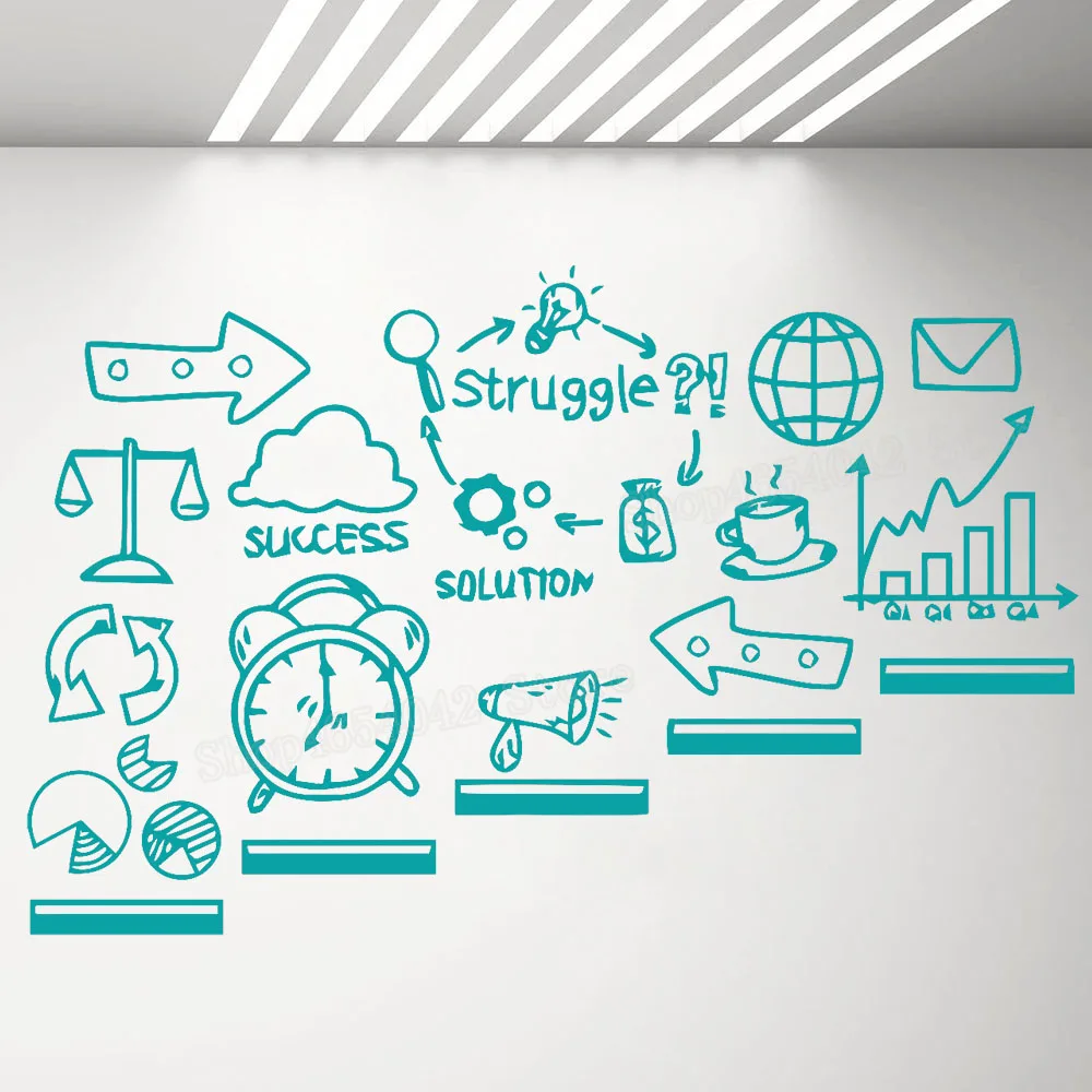 Офисная наклейка мотивационные виниловые наклейки на стену для работы в команде