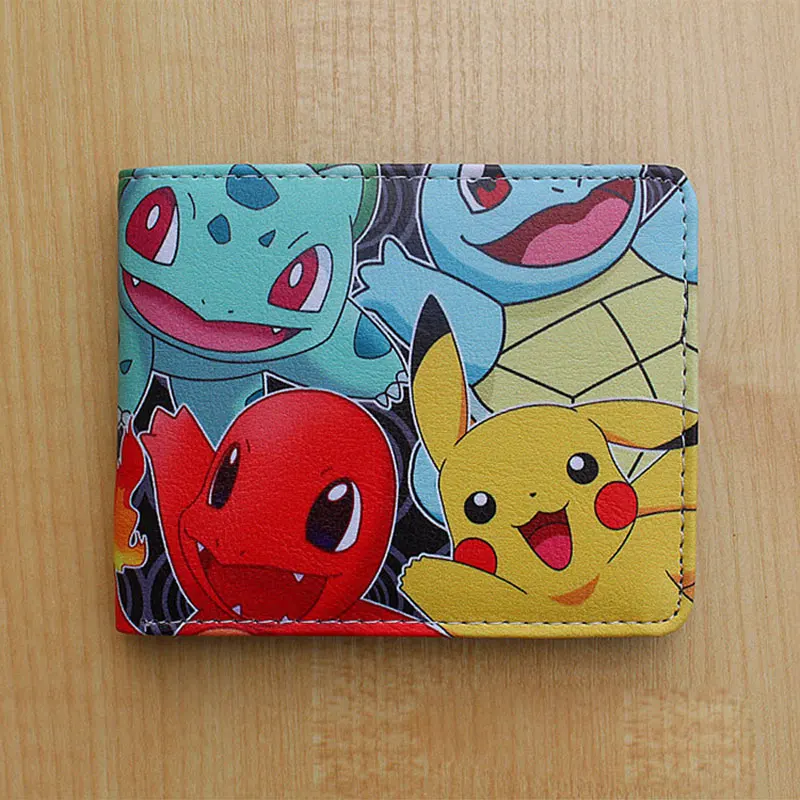 Pokemon2 Карманный монстр Покемон Женские Кошельки креативный подарок кошелек дети Kawaii Пикачу Poke Бал деньги Сумки Для мужчин Для женщин кожа короткие бумажник - Цвет: Pokemon2