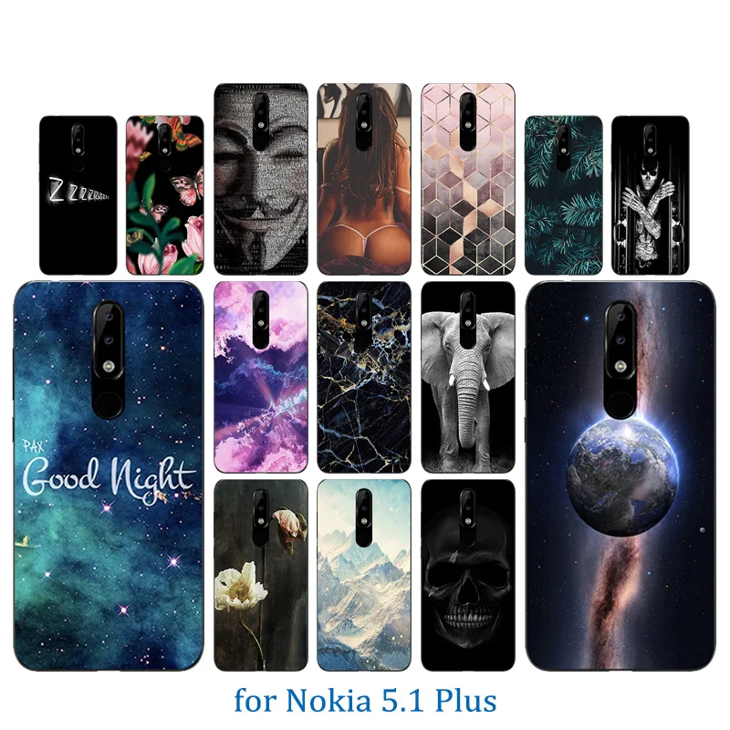 Чехол для телефона Nokia 5 1 Plus задняя крышка из мягкого ТПУ Новый Идеальный дизайн