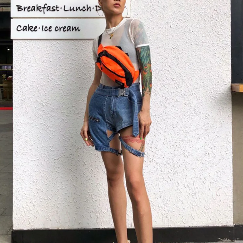 LANMREM 2019 летняя новая модная одежда Женская высокая поясная пряжка Леггинсы