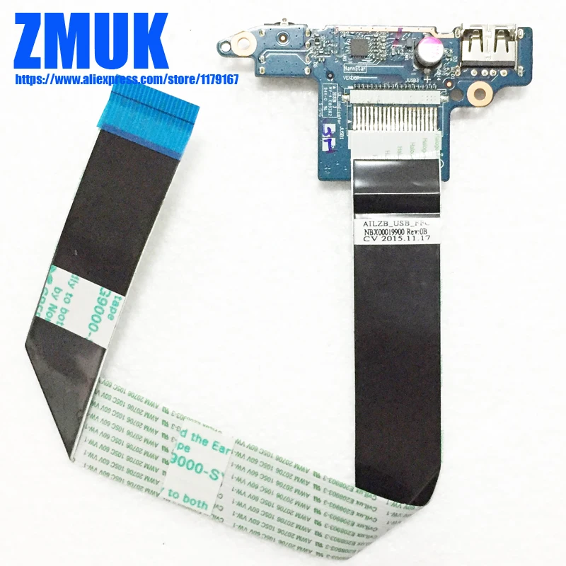 USB и аудиоплата с кабелем для Lenovo серии Z410 Z510, P/N 90004452 NS-A182