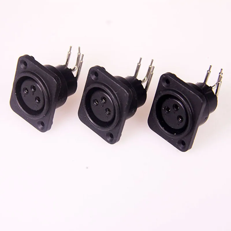 5 шт. правый угол XLR 3pin гнездо панель крепление разъем|Соединители| |