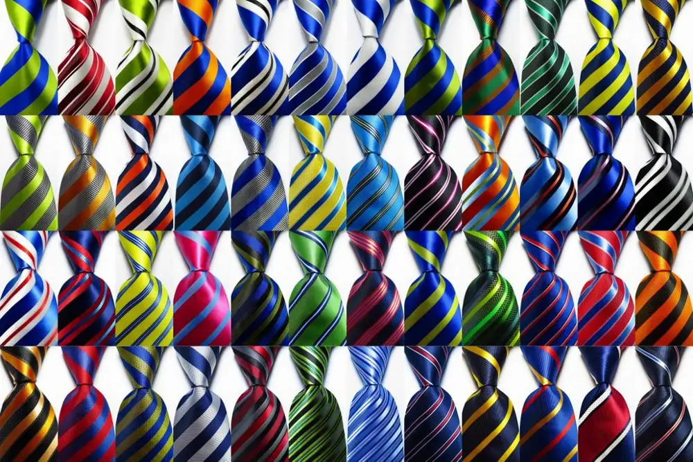 Новый Модный Полосатый галстук мужской 9 см набор шелковых галстуков Синий