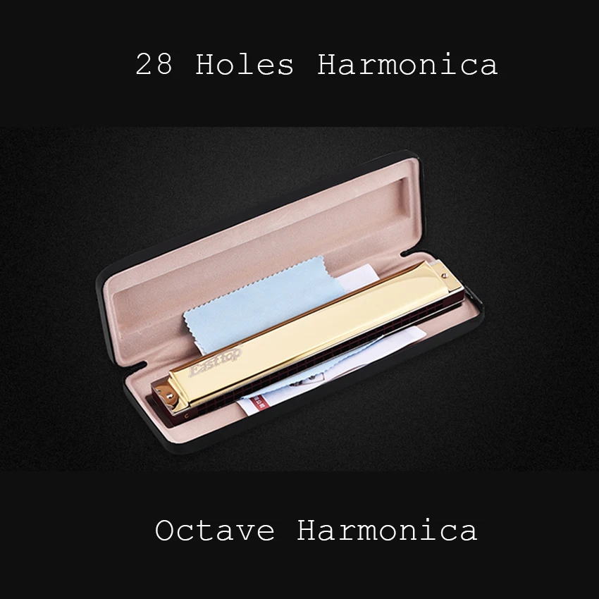 EASTTOP Octave гармоника с 28 отверстиями золотой профессиональный ветровой инструмент