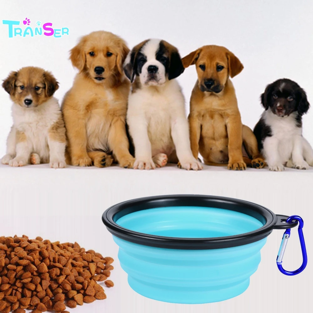 Transer Pet силиконовая складная миска Портативный Складная коляска для путешествий