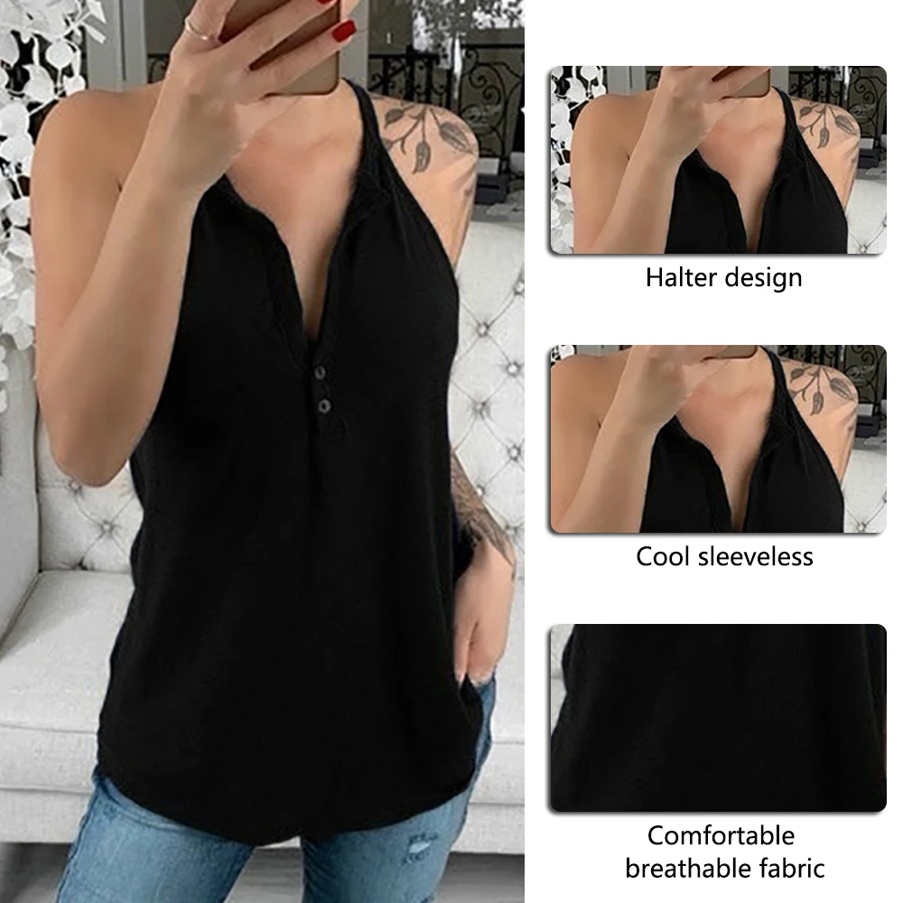 Женский топ на бретельках HEFLASHOR белый с треугольным вырезом базовая безрукавка