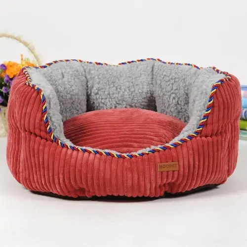 Red HOOPET все сезоны укрепить диван собака кошка кровать со съемной крышкой Подушка, нескользящая и Водонепроницаемый дно - Цвет: Red
