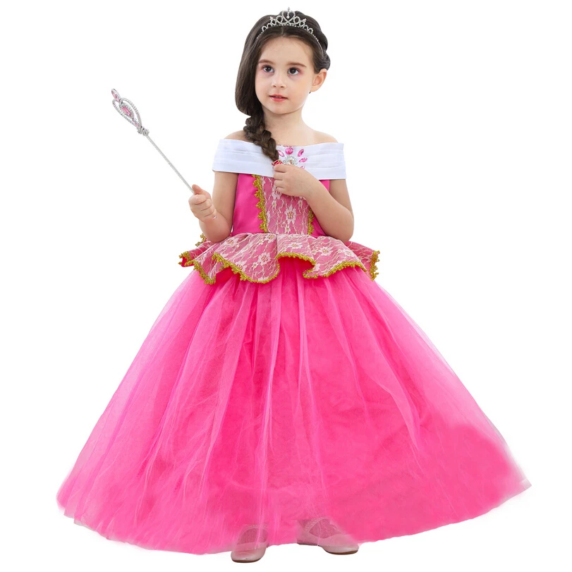 Elegant Princess Children Dress for Girl Halloween Sleeping Beauty Christmas Costume Girls Clothes Fancy Dresses Party 2017 new | Детская