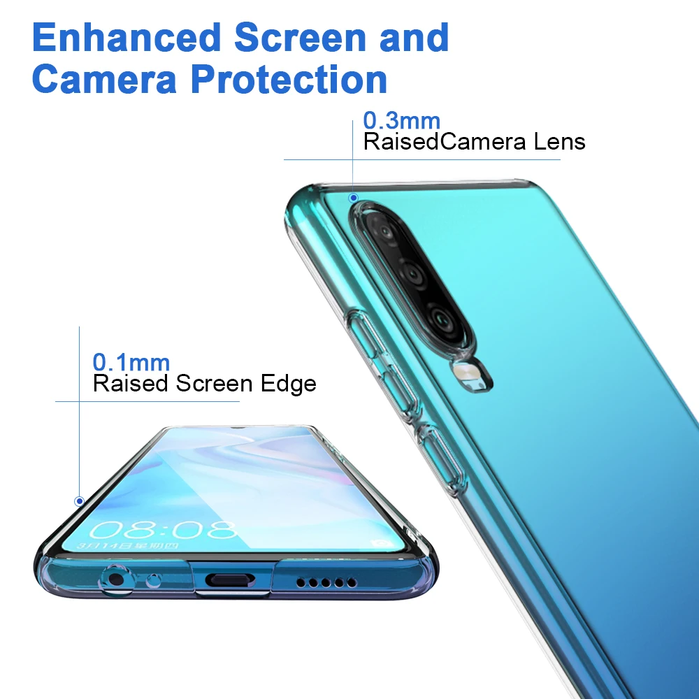 Предназначен для huawei P30 чехол телефона ударопрочный кристально чистый