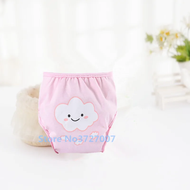 Mid Waist Cloud Милые хлопковые детские подгузники, многоразовые тканевые подгузники, моющиеся подгузники для младенцев, детские подгузники с карманами, трусики для зимы - Цвет: Mid Waist Cloud