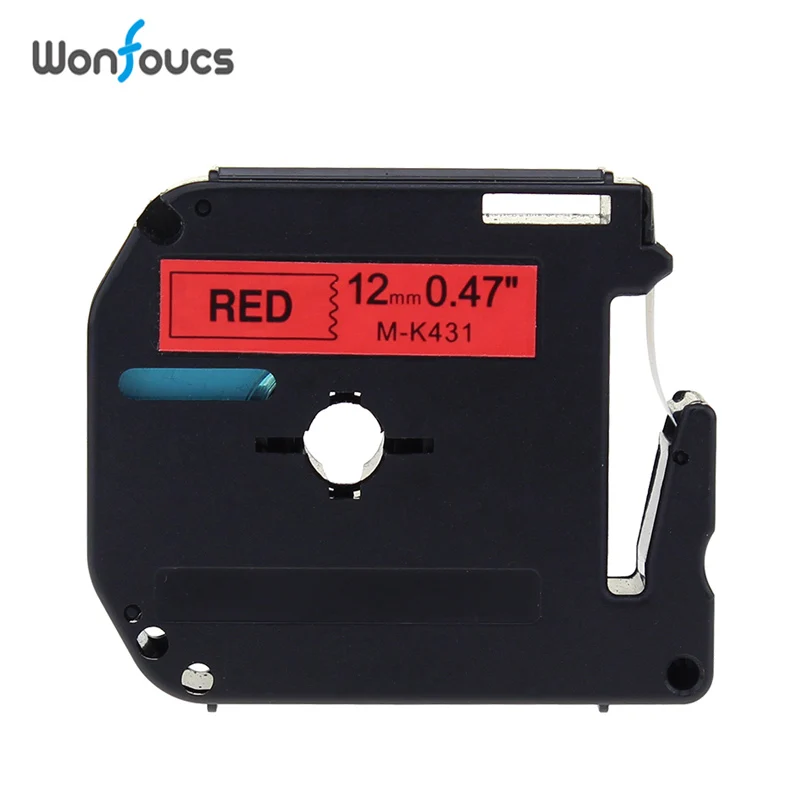 Black On Red 12 мм совместимый с Brother P-Touch м ленты MK231 M-K231 MK-431 M-K131 MK831 узор ленты с лейблом для PT-65 принтер ПЕЧАТНАЯ МАШИНКА - Цвет: Black On Red