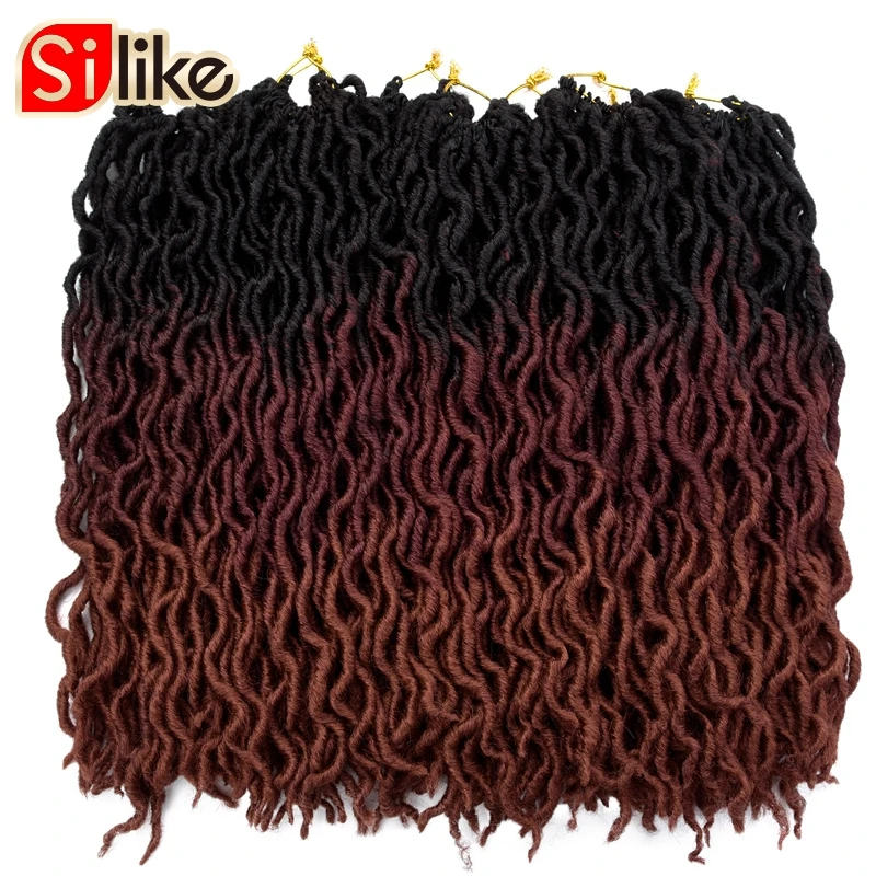 Silike Goddess искусственные локоны волосы крючком косички 20 дюймов Натуральные синтетические косички волосы для наращивания 24 стойки/упаковка богиня локоны волосы