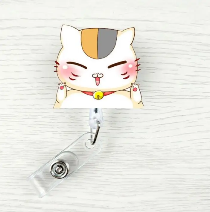 1 шт. Новинка Kawaii Maruko Фортуна кот клубника обезьяна мультфильм выдвижной значок катушка ID талреп держатель карты Бейдж катушки
