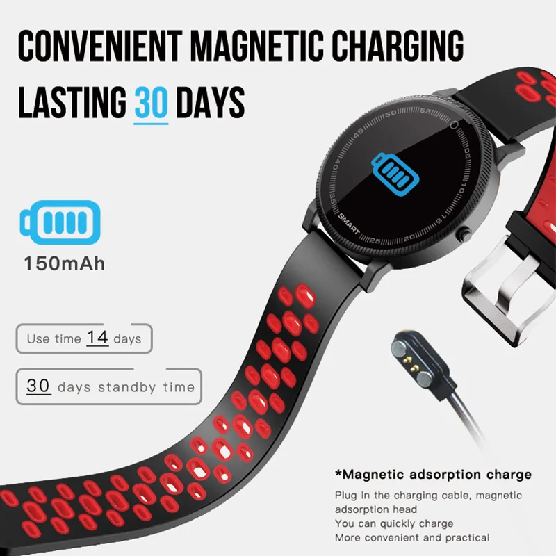 Smart Watch Men Heart Rate Monitor Pedometer Calorie Sport Digital Bracelet Waterproof Man Wrist Intelligent Smartwatch | Наручные часы