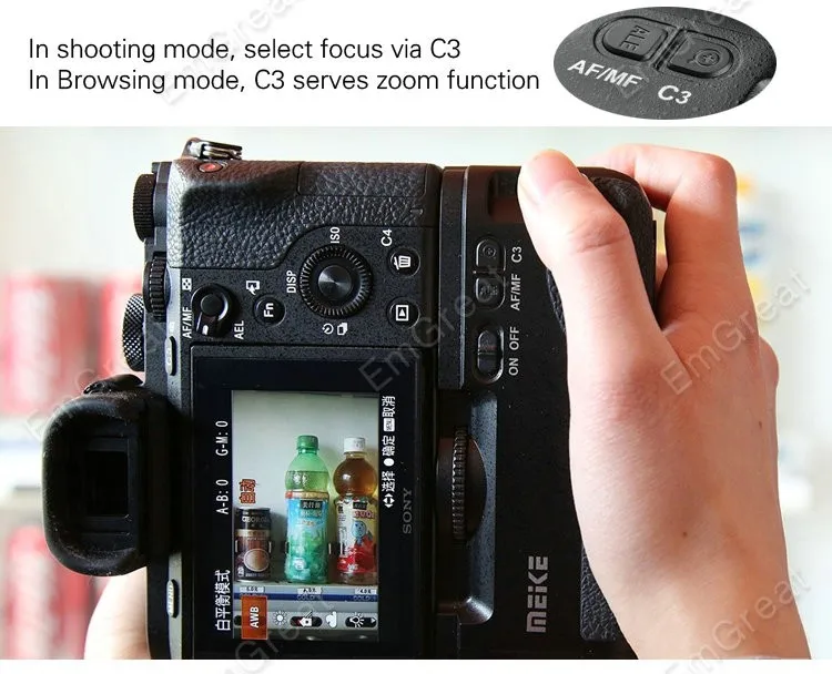 MEIKE MK-A7II Pro вертикальный батарейный блок держатель для sony A7II/sony A7RII с 2,4G беспроводной пульт дистанционного управления