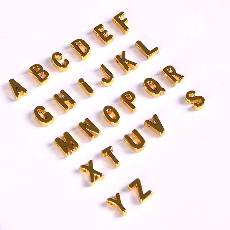 

78pcs/lot A-Z Capital Letter Initial Tiny Pendant Charm,Dainty Alphabet English Letter Charms,Upper case Gold Polished Letter