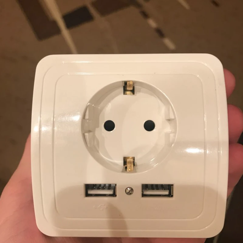 Двойной USB порт 5 в 2 А электрическое настенное зарядное устройство адаптер