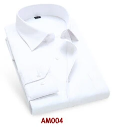 AM004 camisa masculina 11 цветов S-5XL мода узкие длинные рукава свадебные жених рубашка большие размеры Деловые рубашки для мужчин - Цвет: AM004