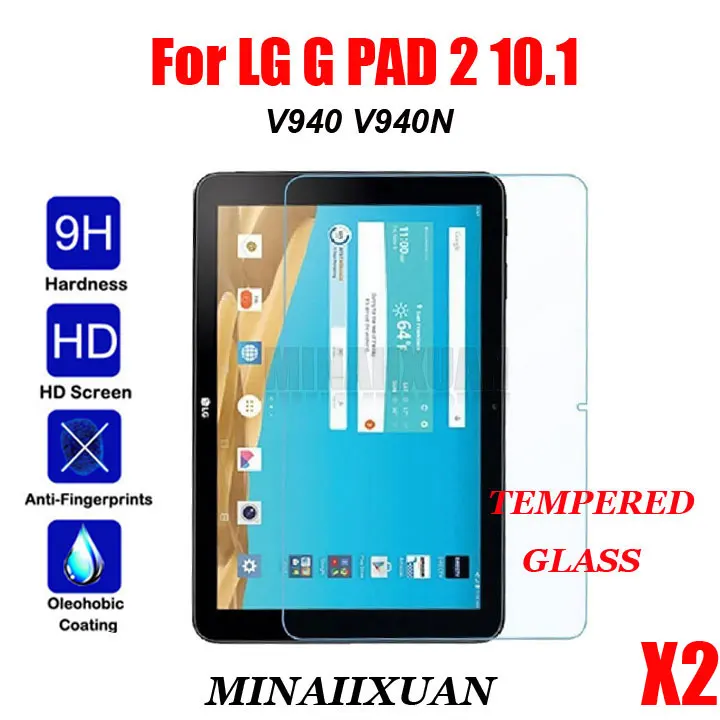 2 шт. пленка из закаленного стекла для LG G Pad GPAD II V940 V940N 10 1 Защитная экрана планшета