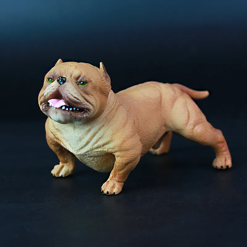 The Pet Dogs American Bully Pitbull Art Craft PVC 1/6 Solid Simulation Animal DOG Home Decor Action Figure Model Toy OPP D378 | Игрушки и