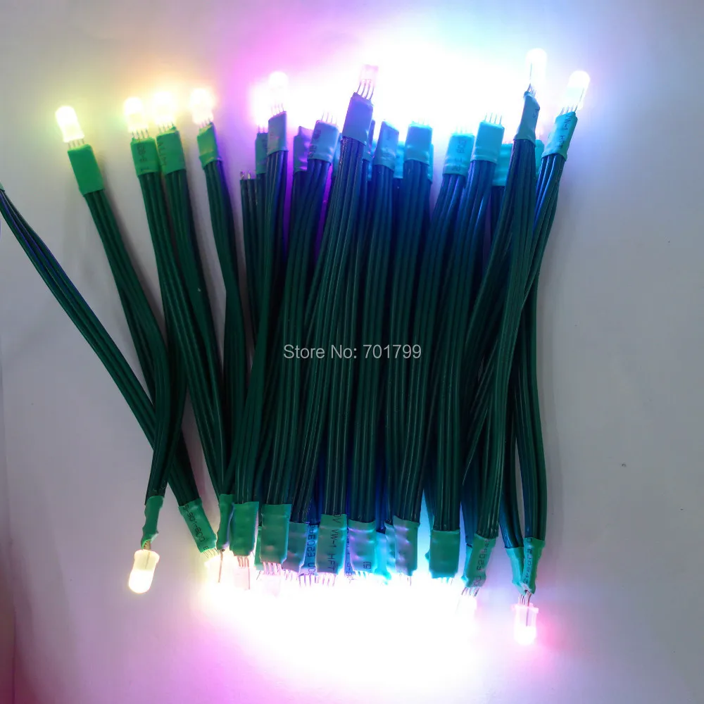 Не является водонепроницаемым 5-миллиметровым адресуемым полноцветным