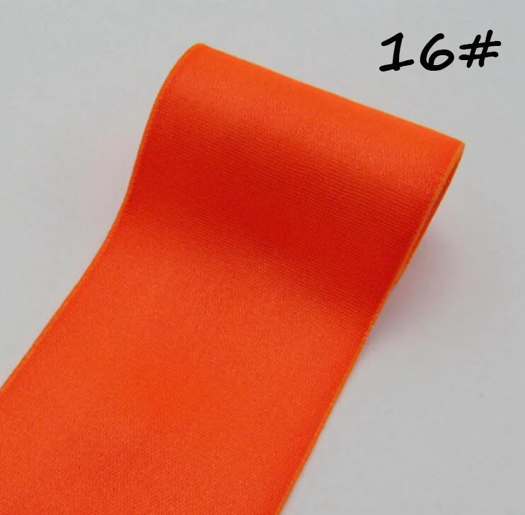 fluorescence orange Высококачественная ультратонкая мягкая гладкая шелковистая эластичная лента для брюк, ширина 50 мм, юбка, край платья, аксессуары для украшения S0155L - Цвет: fluorescence orange