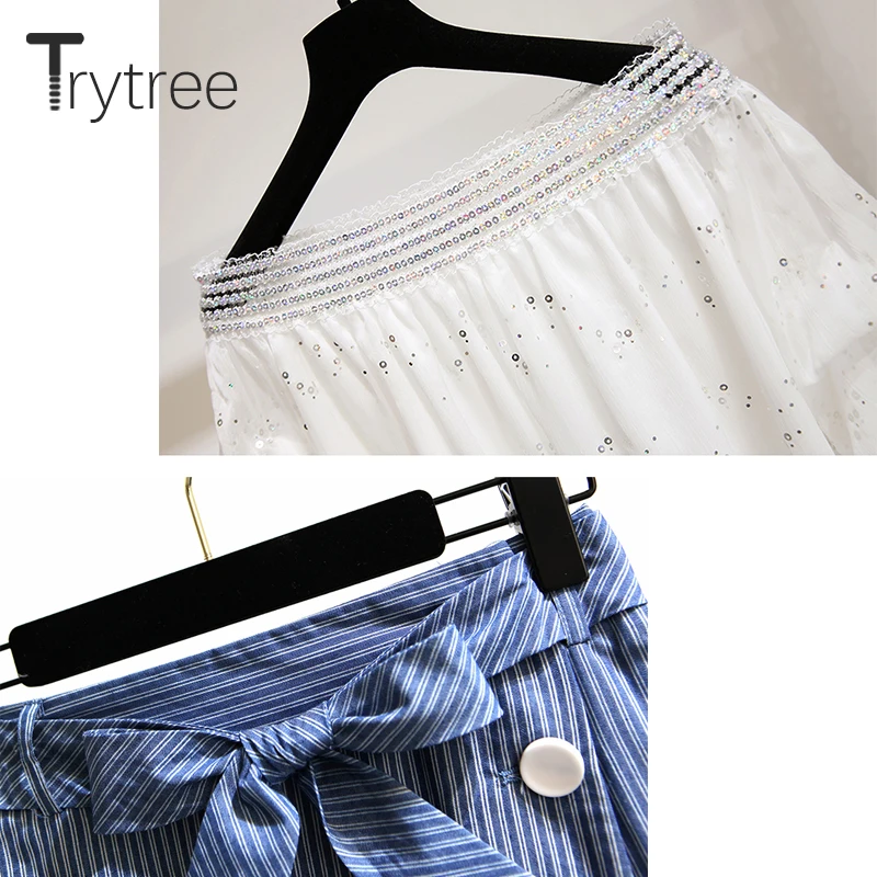 Женский комплект из двух предметов Trytree Повседневная блузка с