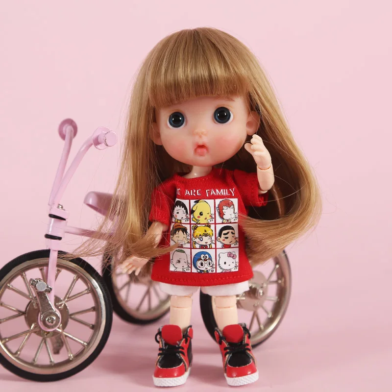 New Doll Clothes Cute T-shirt for ob11 obitsu 11 holala 1/12bjd doll clothes accessories dolls | Игрушки и хобби