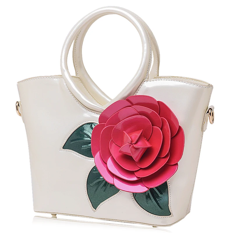 Женская кожаная сумка LADSOUL с большим цветком A743 2018|luxury women bags|luxury bags designerbag tote |