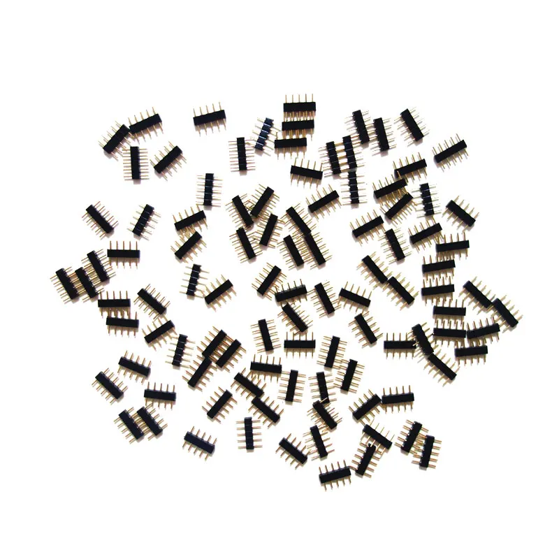 4pin 5pin черный белый RGB RGBW RGBWW разъем мужской тип двойной 4 pin 5 pin иглы для 3528 5050 светильник