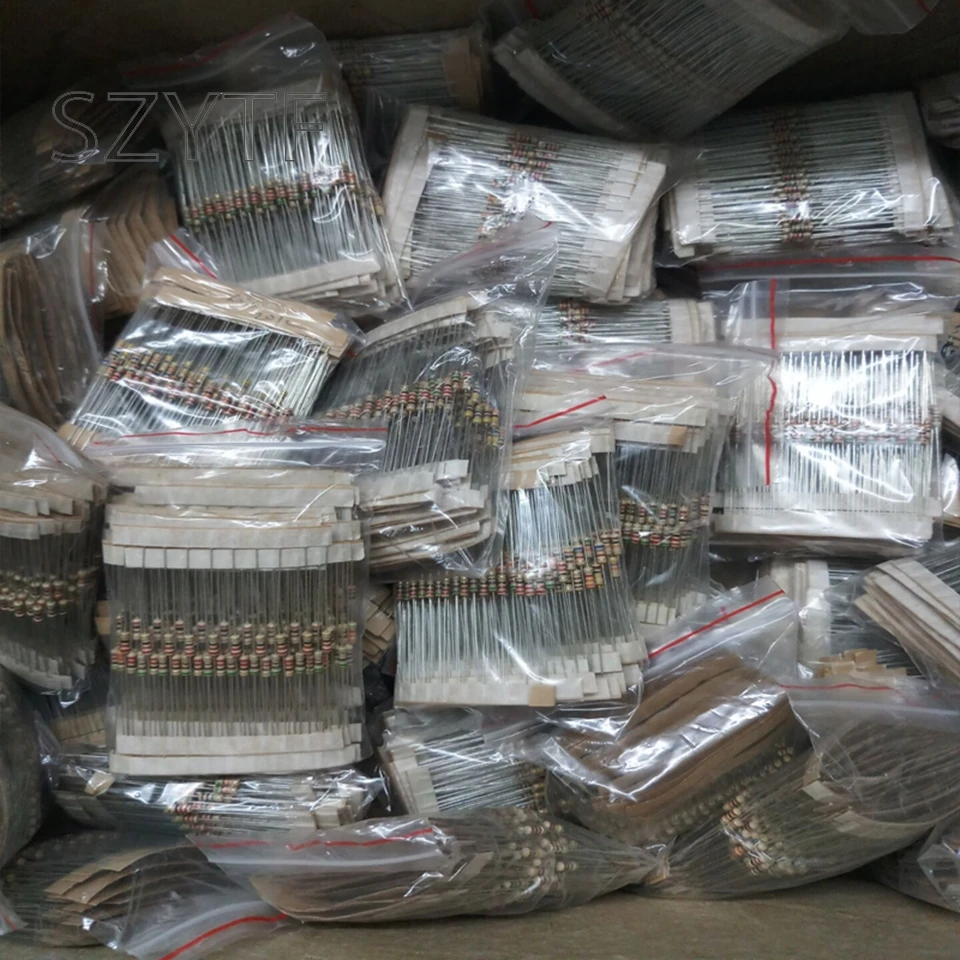 

1/6W 1/8W carbon film resistor package 5% 0.33 ohm - 4.7M 122 kinds*10 =1220pcs