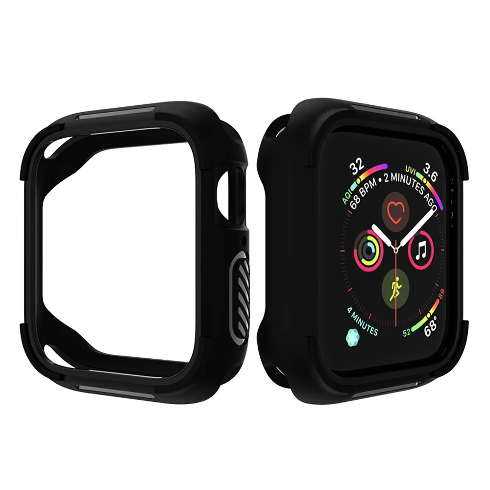 Модные двойные цвета бампер для Apple Watch Case Series 5 4 40 мм 44 мм крышка легкие наручные часы рамка оболочки аксессуары